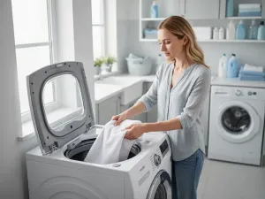 Profesjonalna kucharka przygotowuje posiłek na nowoczesnej patelni ze stali nierdzewnej na płycie indukcyjnej.